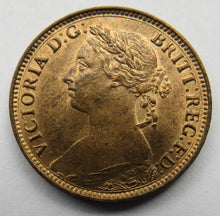 Load image into Gallery viewer, 1885 Queen Victoria Bun Head Farthing Coin High Grade - Great Britain
