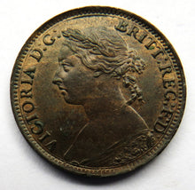 Load image into Gallery viewer, 1893 Queen Victoria Bun Head Farthing Coin High Grade - Great Britain
