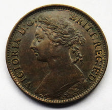 Load image into Gallery viewer, 1894 Queen Victoria Bun Head Farthing Coin Higher Grade - Great Britain
