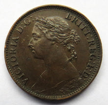 Load image into Gallery viewer, 1885 Queen Victoria Bun Head Farthing Coin - Great Britain
