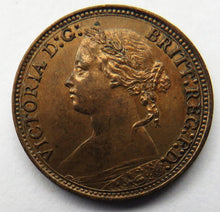 Load image into Gallery viewer, 1878 Queen Victoria Bun Head Farthing Coin High Grade - Great Britain
