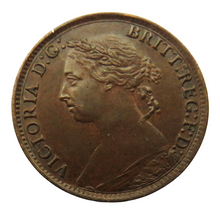 Load image into Gallery viewer, 1884 Queen Victoria Bun Head Farthing Coin Higher Grade - Great Britain
