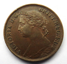 Load image into Gallery viewer, 1884 Queen Victoria Bun Head Farthing Coin Higher Grade - Great Britain
