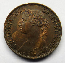 Load image into Gallery viewer, 1884 Queen Victoria Bun Head Farthing Coin Higher Grade - Great Britain
