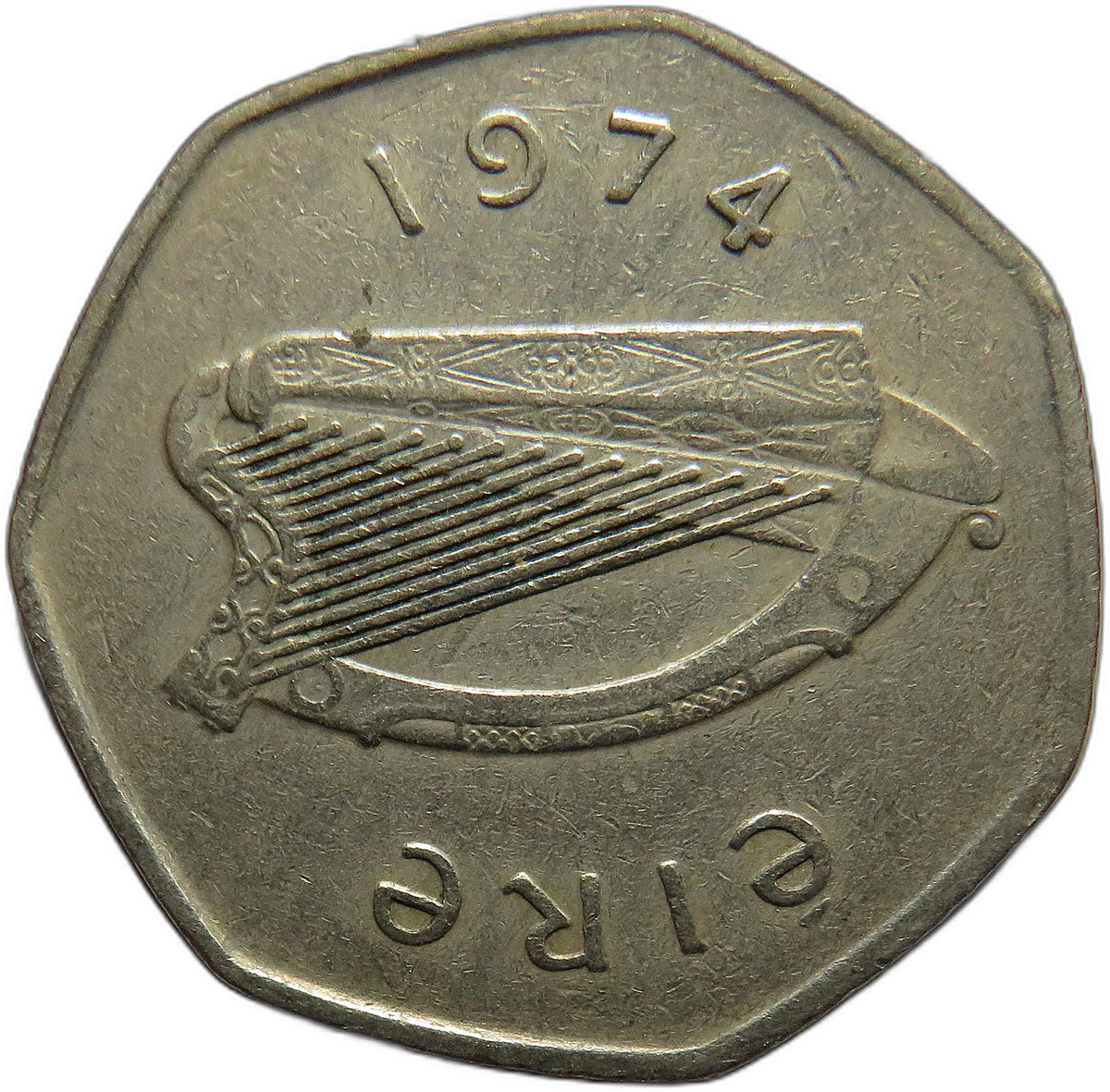 1974 Ireland Eire 50p Fifty Pence Coin