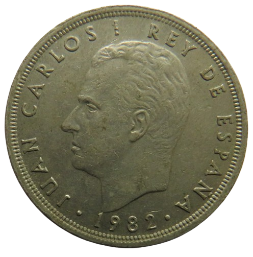 1982 Spain 50 Pesetas Coin
