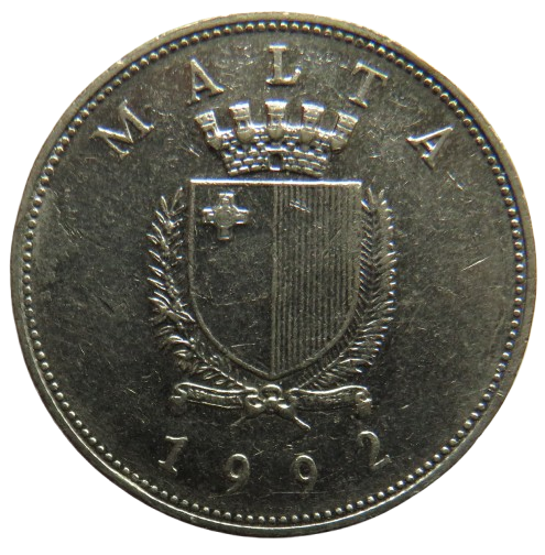 1992 Malta One Lira Coin