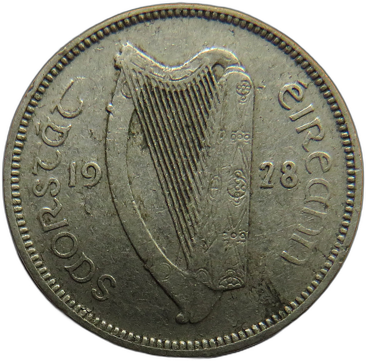 1928 Ireland Eire Sixpence 6d Coin