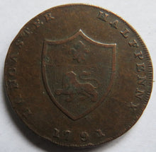 Load image into Gallery viewer, 1791 John of Gaunt Duke of Lancaster Halfpenny Token
