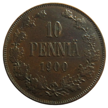 Load image into Gallery viewer, 1900 Finland 10 Pennia Coin
