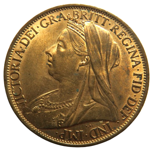 1901 Queen Victoria One Penny Coin In High Grade - Great Britain