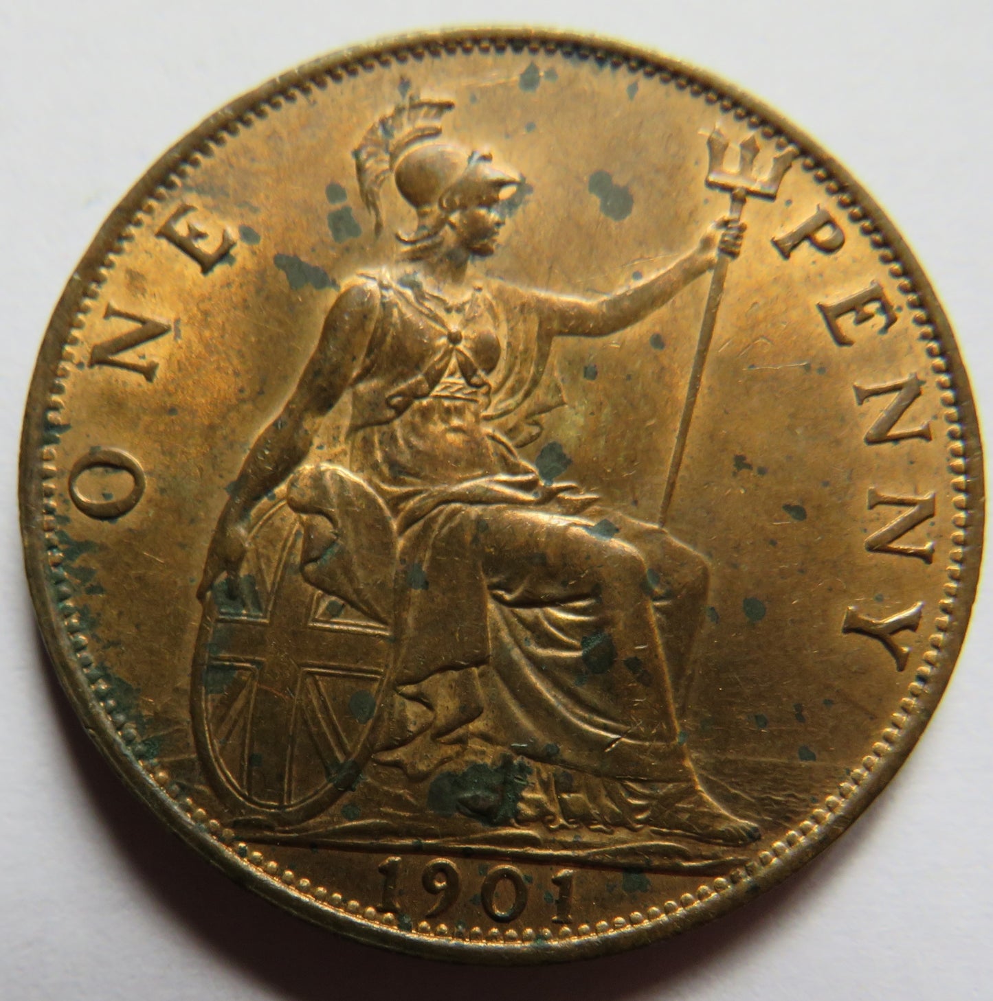 1901 Queen Victoria One Penny Coin In High Grade - Great Britain