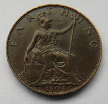 Load image into Gallery viewer, 1903 King Edward VII Farthing Coin In Higher Grade - Great Britain
