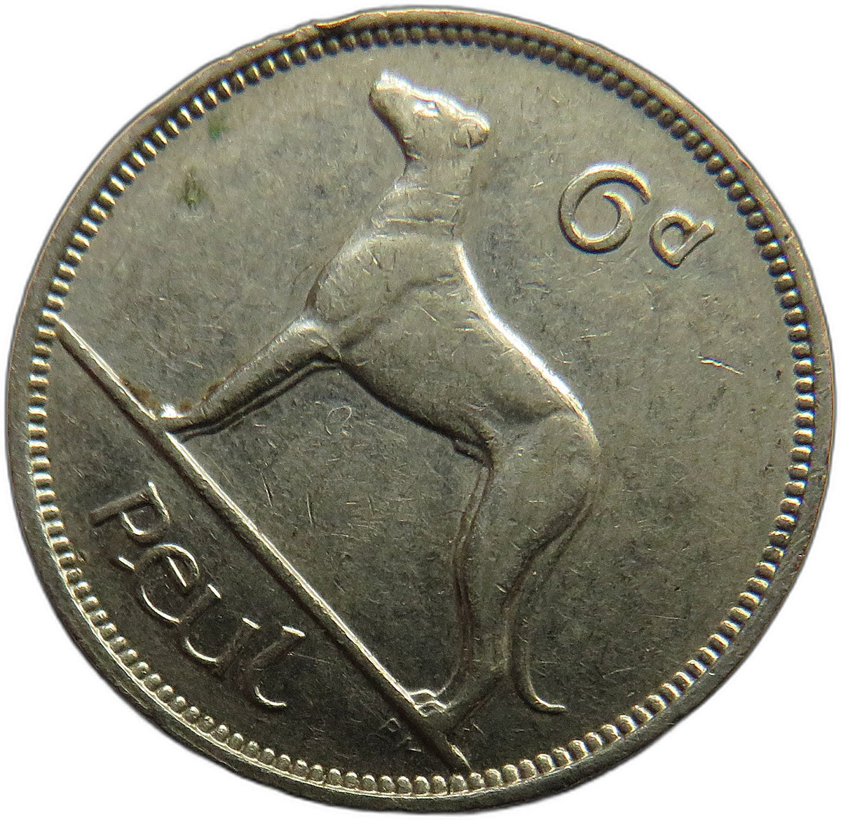 1940 Ireland Eire Sixpence 6d Coin