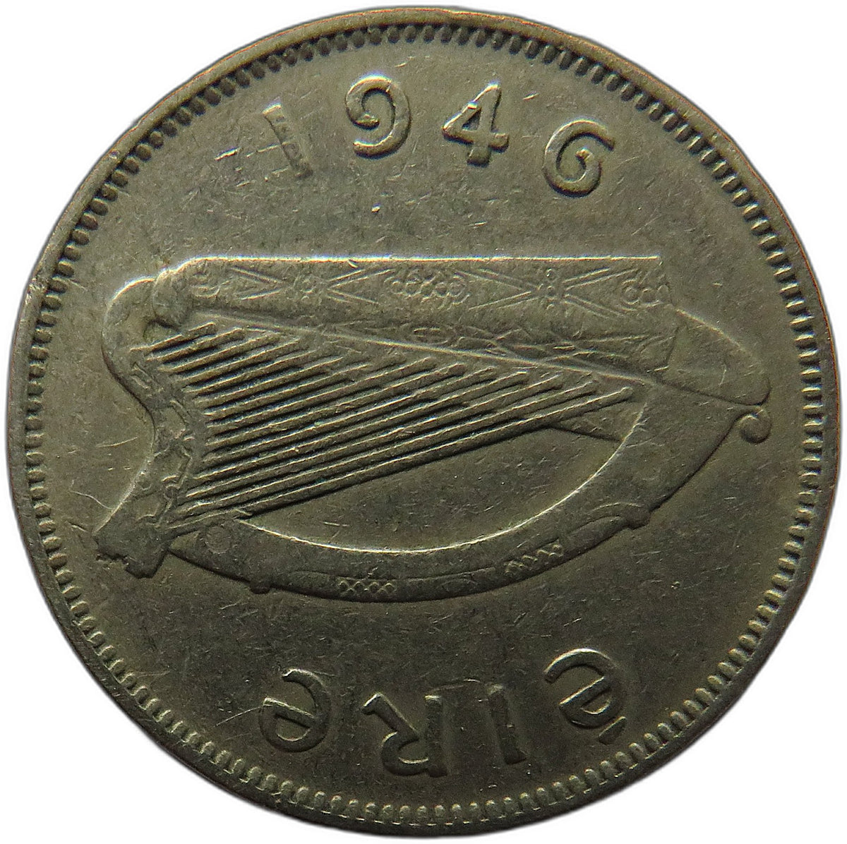 1946 Ireland Eire Sixpence 6d Coin