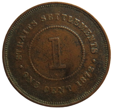 Load image into Gallery viewer, 1872-H Queen Victoria Straits Settlements One Cent Coin
