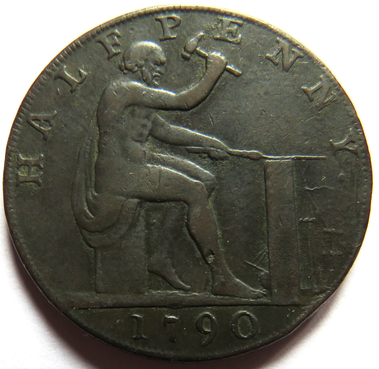 1790 Halfpenny Token John Wilkinson Iron Master Bersham Bradley Willey Snedshill