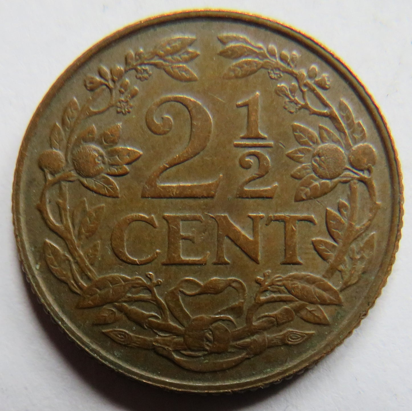 1947 Curacao 2 & 1/2 Cent Coin