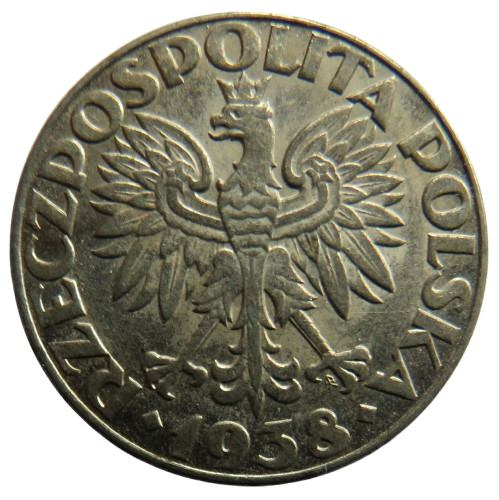 1938 Poland 50 Groszy Coin