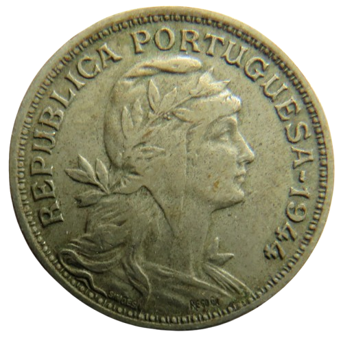 1944 Portugal 50 Centavos Coin