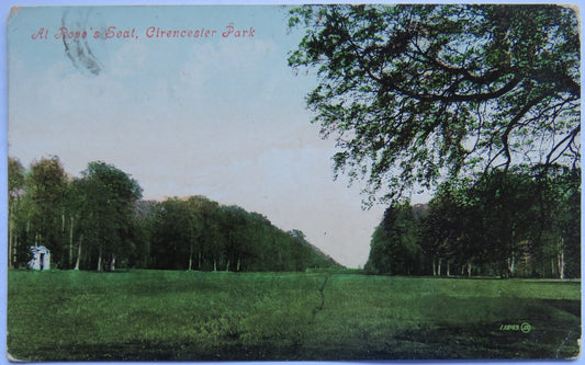 Vintage Postcard of At Rope's Seat, Cirencester Park 1908