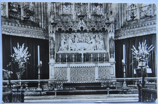 Vintage Postcard of The High Altar, All Saints Parish Church, Royal Leamington Spa