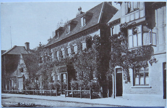 Vintage Postcard of Mason Croft, Stratford-On-Avon