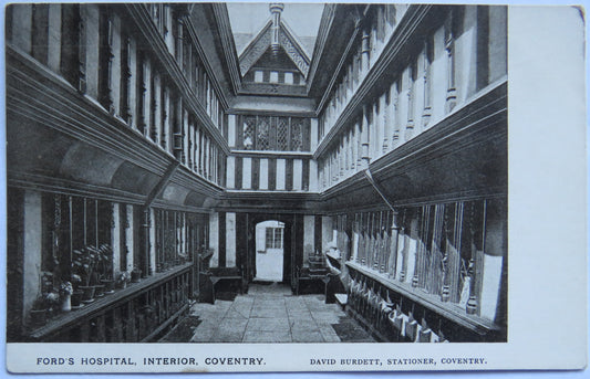 Vintage Postcard of Ford's Hospital, Interior Coventry