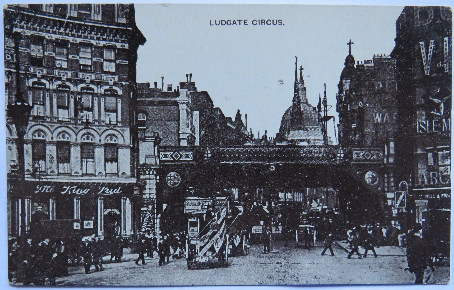 Vintage Postcard of Ludgate Circus