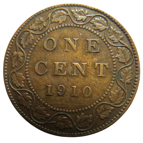 1910 King Edward VII Canada One Cent Coin