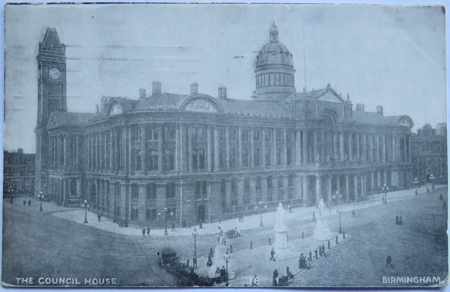 Vintage Postcard of The Council House, Birmingham 1909