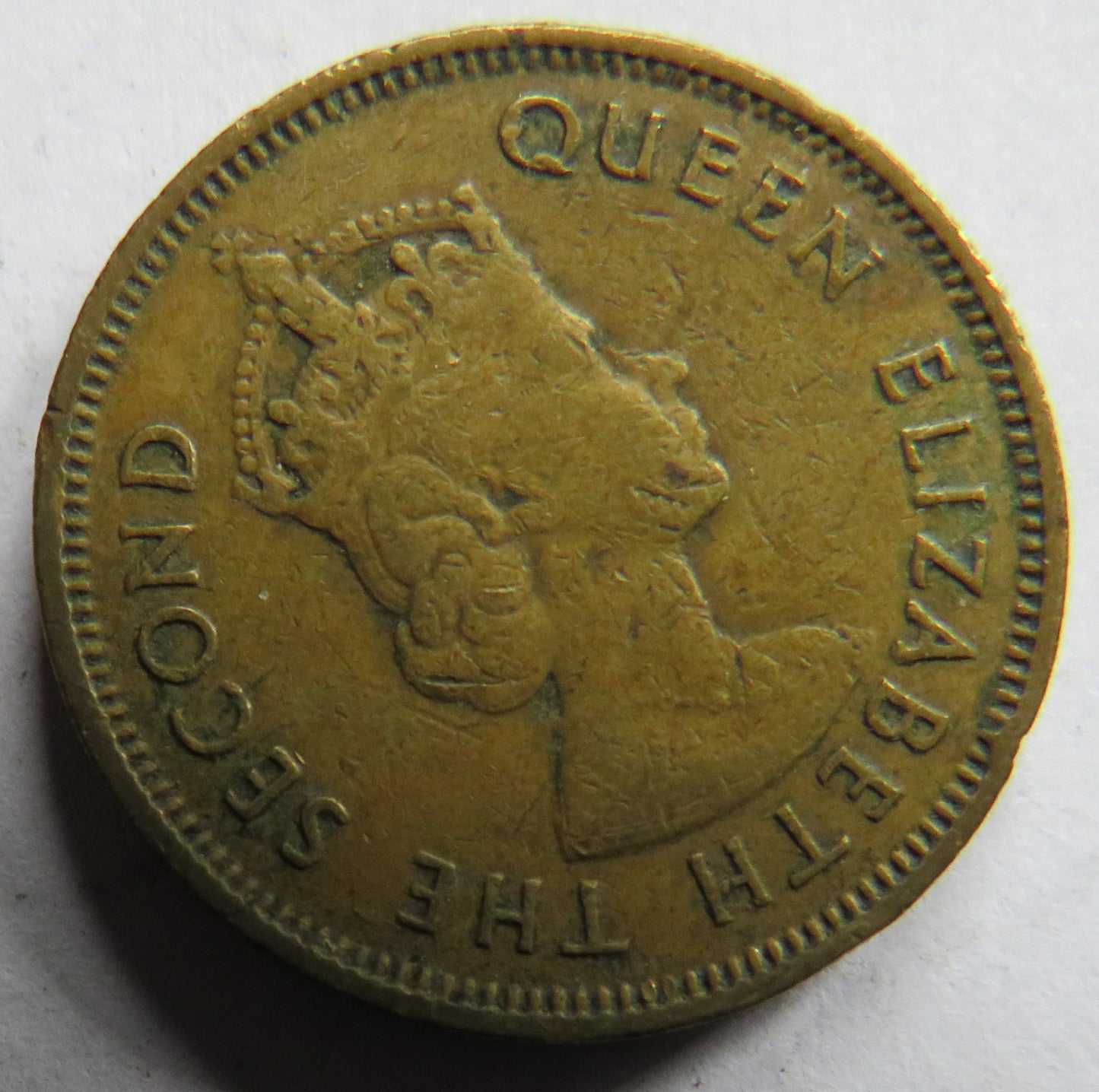 1963 Queen Elizabeth II Hong Kong 10 Cents Coin