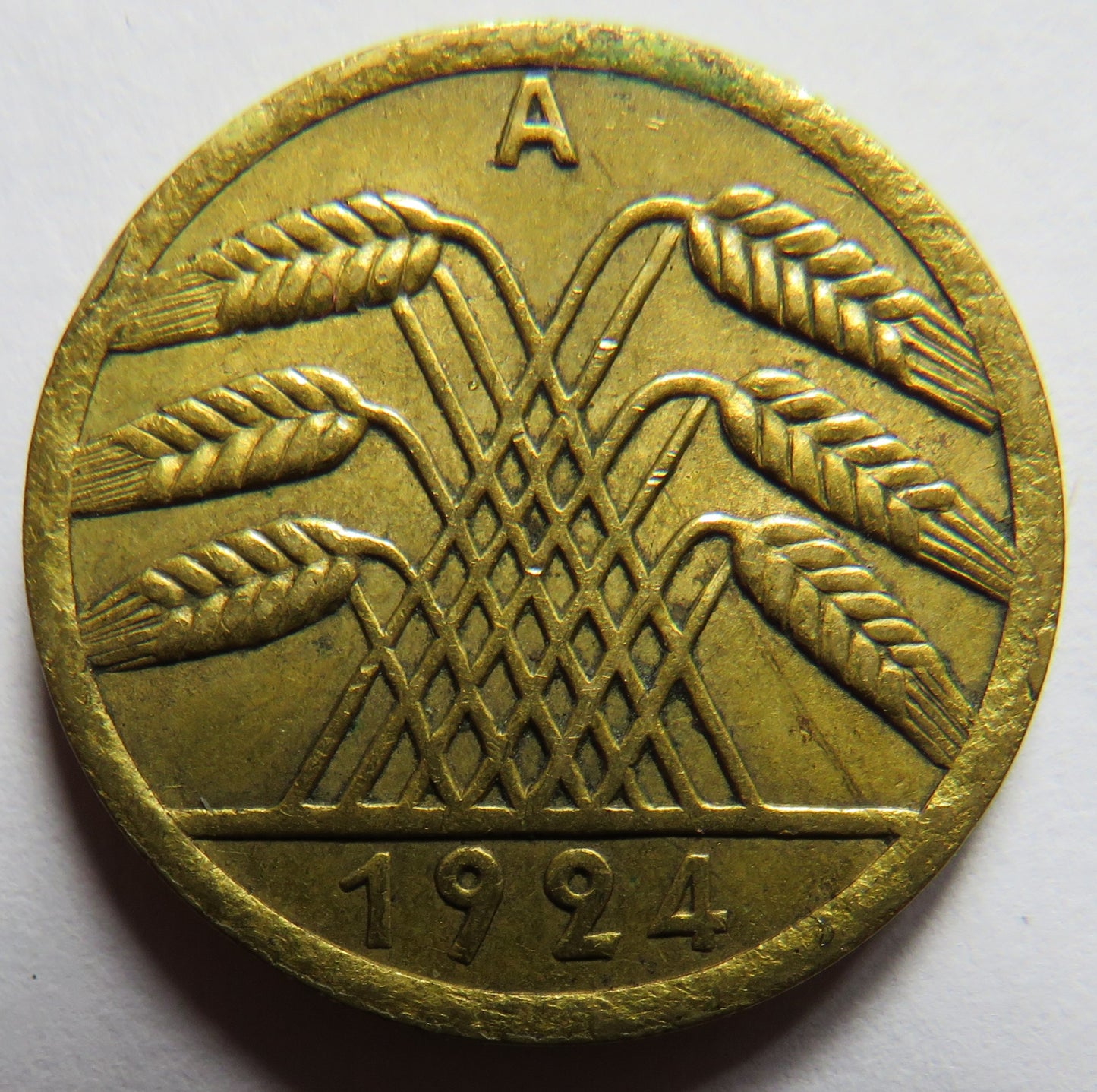 1924-A Germany - Weimar Republic 50 Rentenpfennig Coin