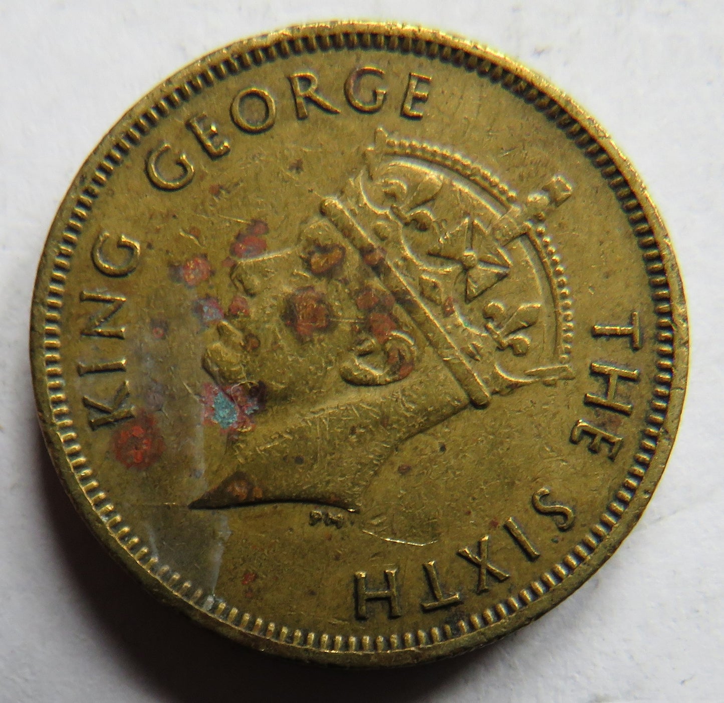 1949 King George VI Hong Kong 10 Cents Coin