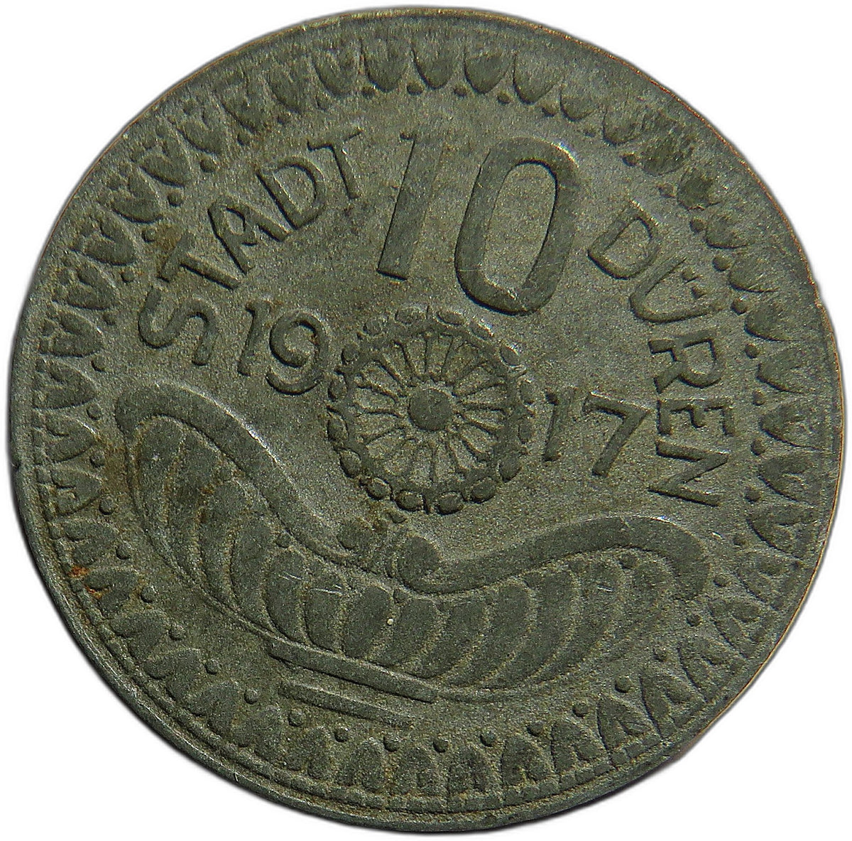 1917 Stadt Duren 10 Pfennig Coin