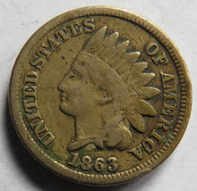 Load image into Gallery viewer, 1863 USA Indian Head One Cent Coin
