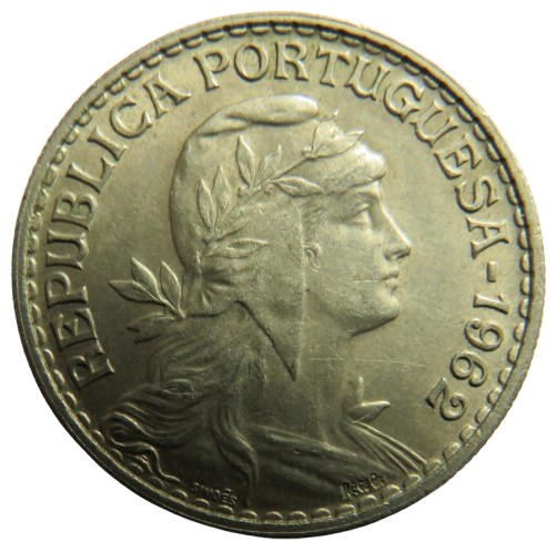 1962 Portugal One Escudo Coin
