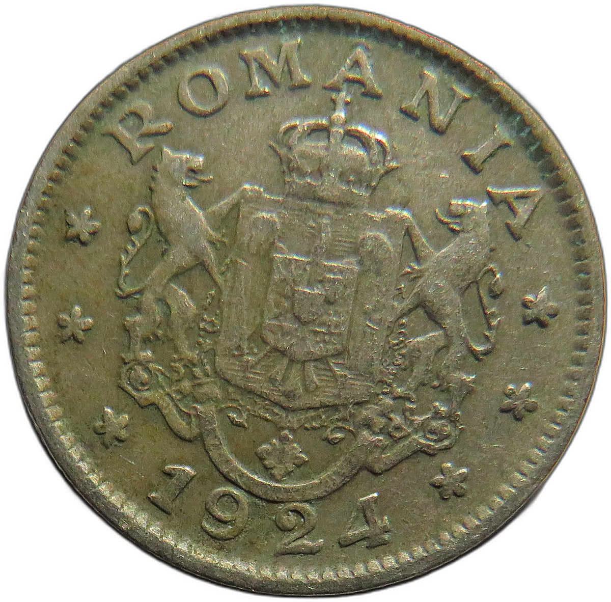 1924 Romania 1 Leu Coin