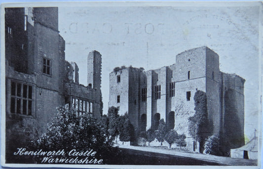 Vintage Postcard of Kenilworth Castle, Warwickshire