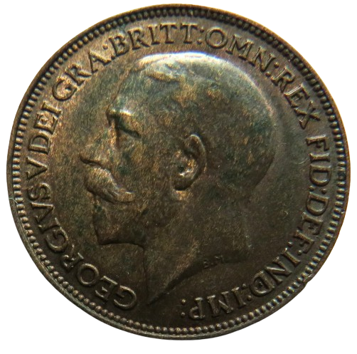 1924 King George V Farthing Coin Higher Grade - Great Britain
