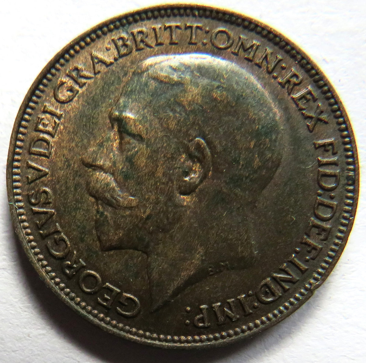 1924 King George V Farthing Coin Higher Grade - Great Britain