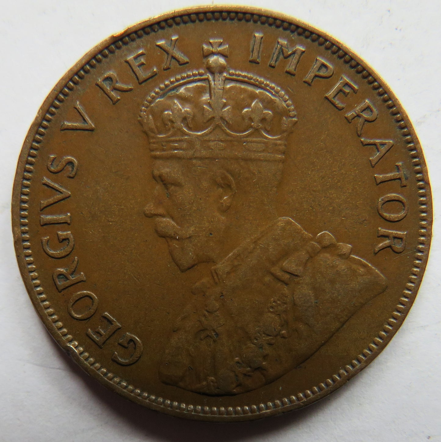 1936 King George V South Africa One Penny Coin