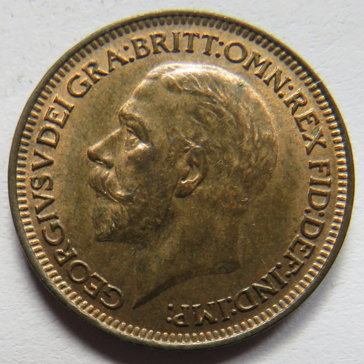 1928 King George V Farthing Coin Higher Grade - Great Britain