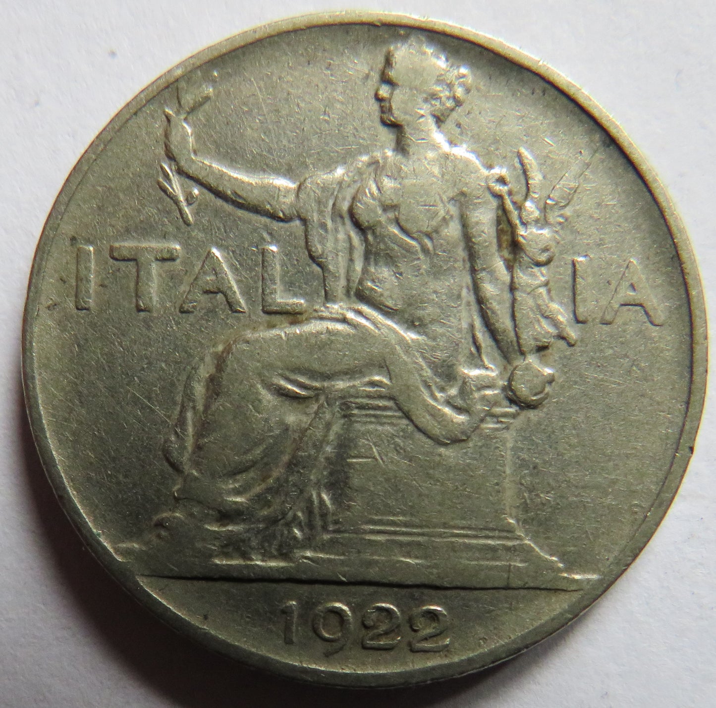 1922 Italy One lira Coin
