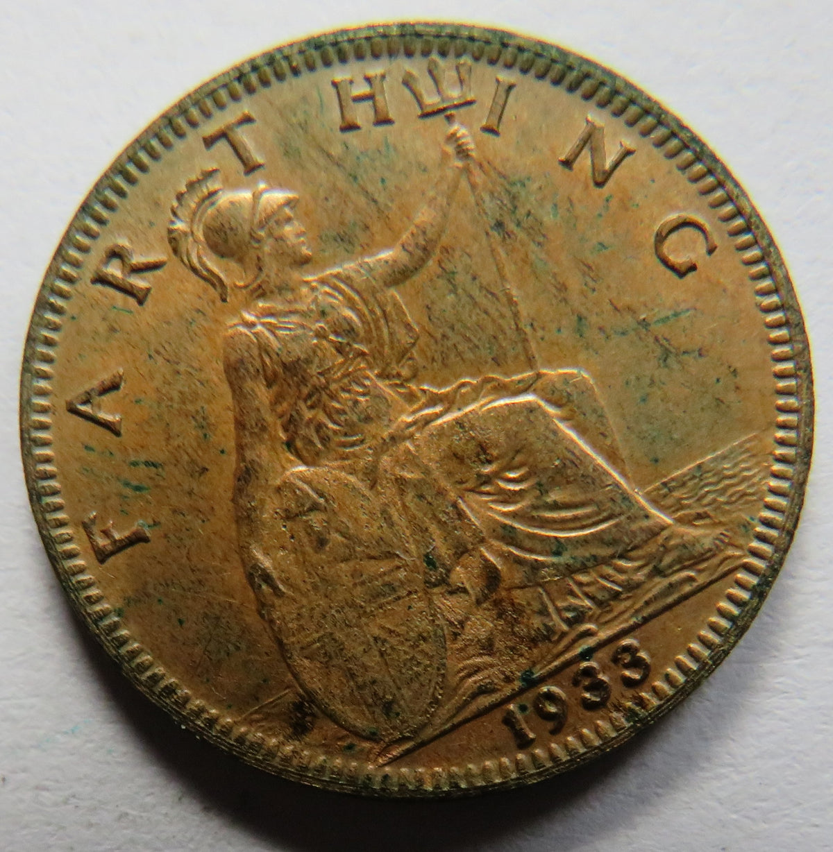 1933 King George V Farthing Coin Better Grade - Great Britain
