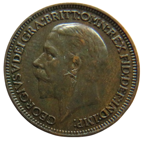 1934 King George V Farthing Coin Better Grade - Great Britain