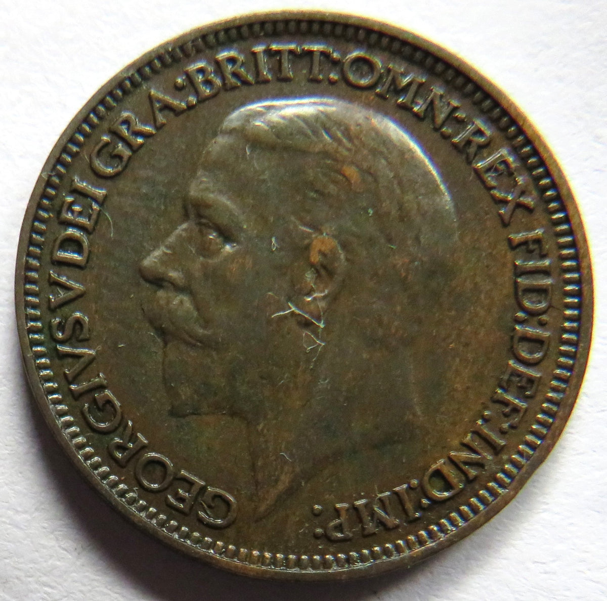 1934 King George V Farthing Coin Better Grade - Great Britain