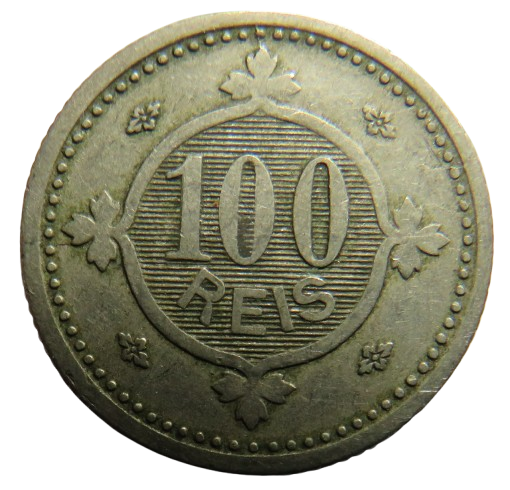 1900 Portugal 100 Reis Coin