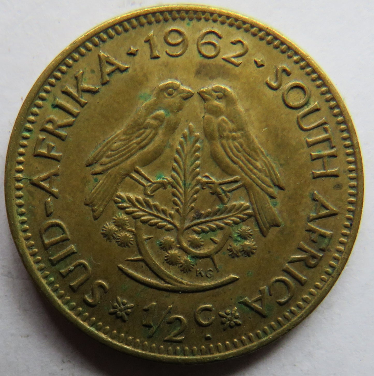 1962 South Africa 1/2 Cent Coin