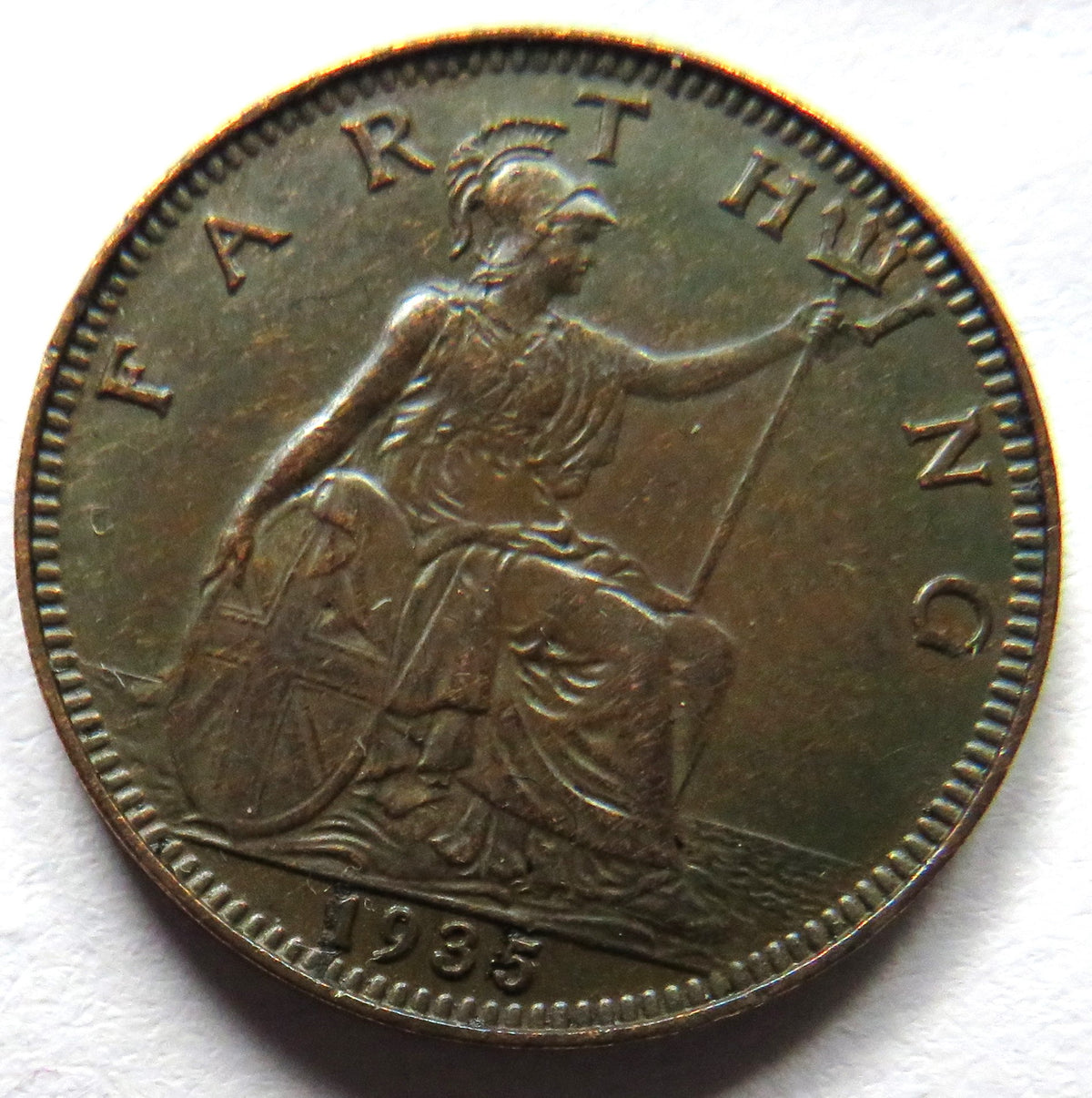 1935 King George V Farthing Coin Collectable Date - Great Britain